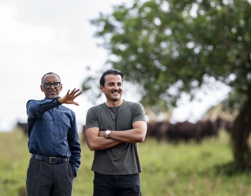 Emir wa Qatar Yagabiwe Inyambo ku munsi wa mbere w’uruzinduko rwe  i Kigali