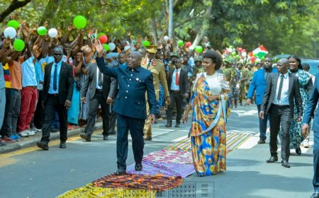 Ndayishimiye a été accueilli sur des pagnes déroulés par ses concitoyens, car il va présider les pays d’Afrique
