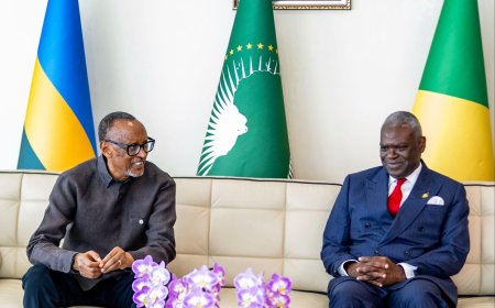 President Sassou N'guesso welcomes Paul Kagame in Brazzaville for tomorrow’s inauguration ceremony
