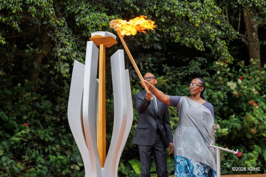 Perezida Kagame na Madamu Jeannette Kagame batangije Icyunamo #Kwibuka32 (Amafoto)