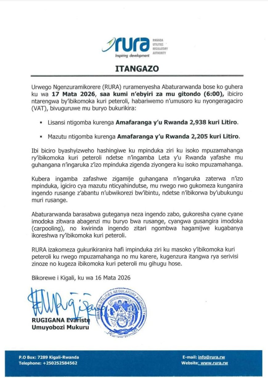 Igiciro cya Lisansi mu Rwanda cyatumbagiye